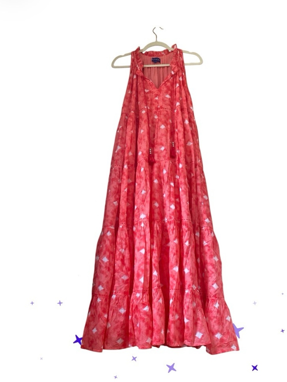 NWOT ANTHROPOLOGIE Ro's Garden Sofia  Maxi Dress L - Picture 6 of 16